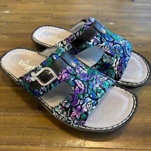 Alegria PEG-146 Peggy Hibiscus Platform Sandals Slides EU 42 Floral Comfort 12